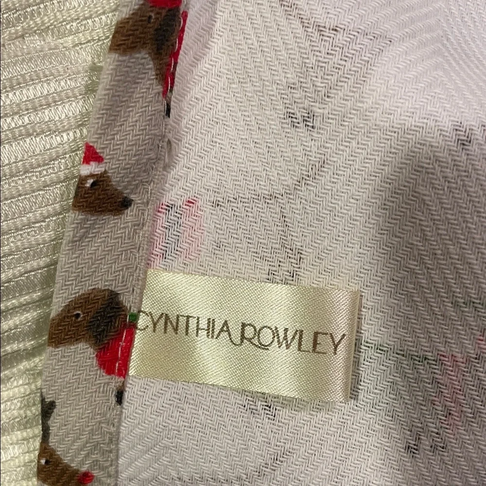 Cynthia Rowley Christmas Festive Dachshund Kitchen Towels set of two